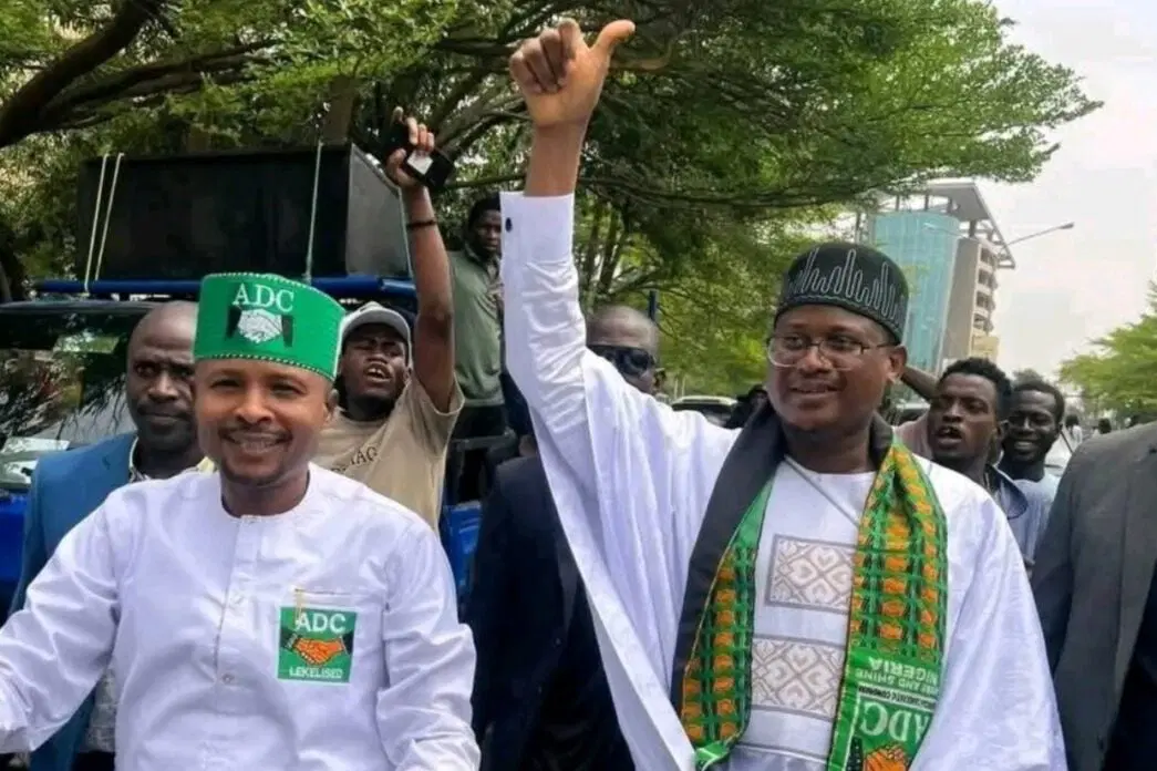 ADC Turmoil: Nafiu Bala Leads Protest at INEC to Claim Party Leadership